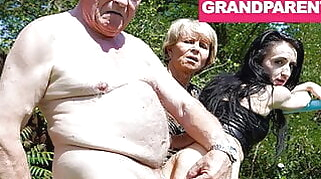 Rejuvenating Grandpa's Worn Out Cock with Granny hardcore blowjob fingering